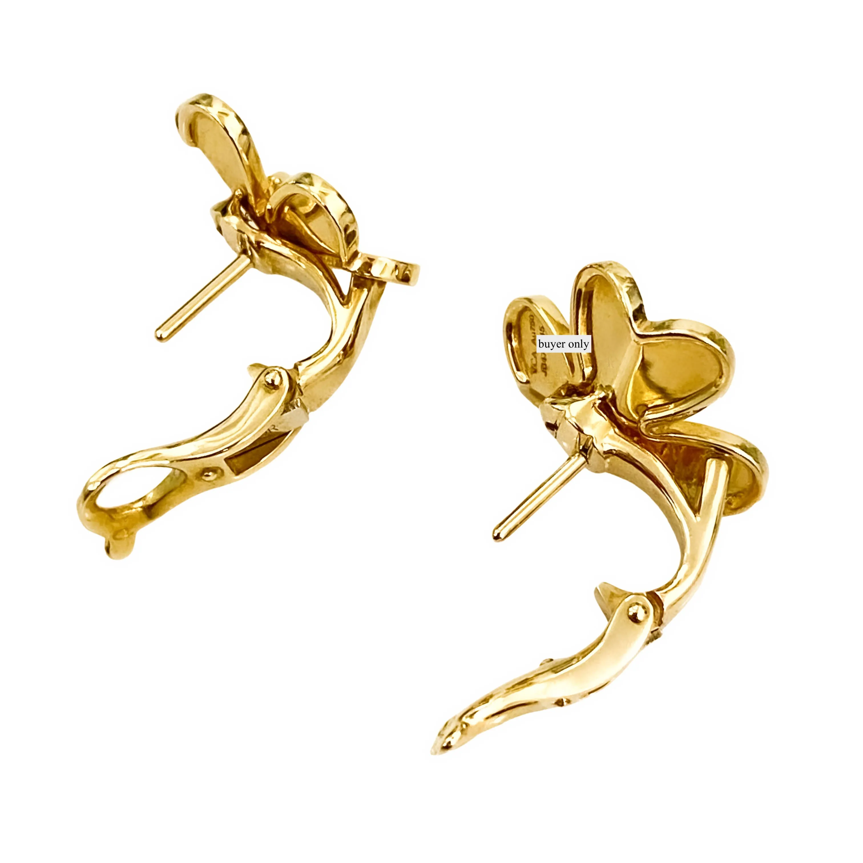 Frivole Small Model 18k Yellow Gold Diamond Earrings