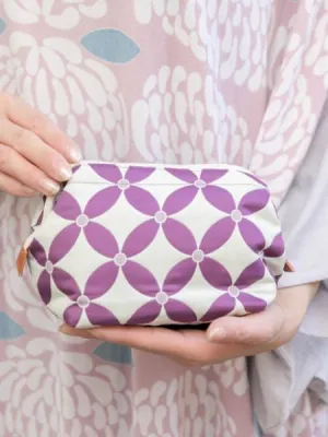 FUKURE-ORI Matelasse Pouch - Traditional Komon Pattern