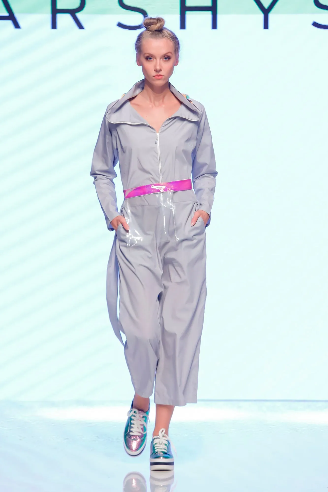Funnel-neck Jumpsuit