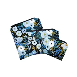 Garden Party in Blue (Rifle Paper Co) Reusable Food Safe Pouch
