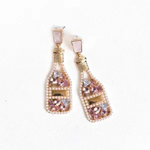 Gemstone Champagne Earrings