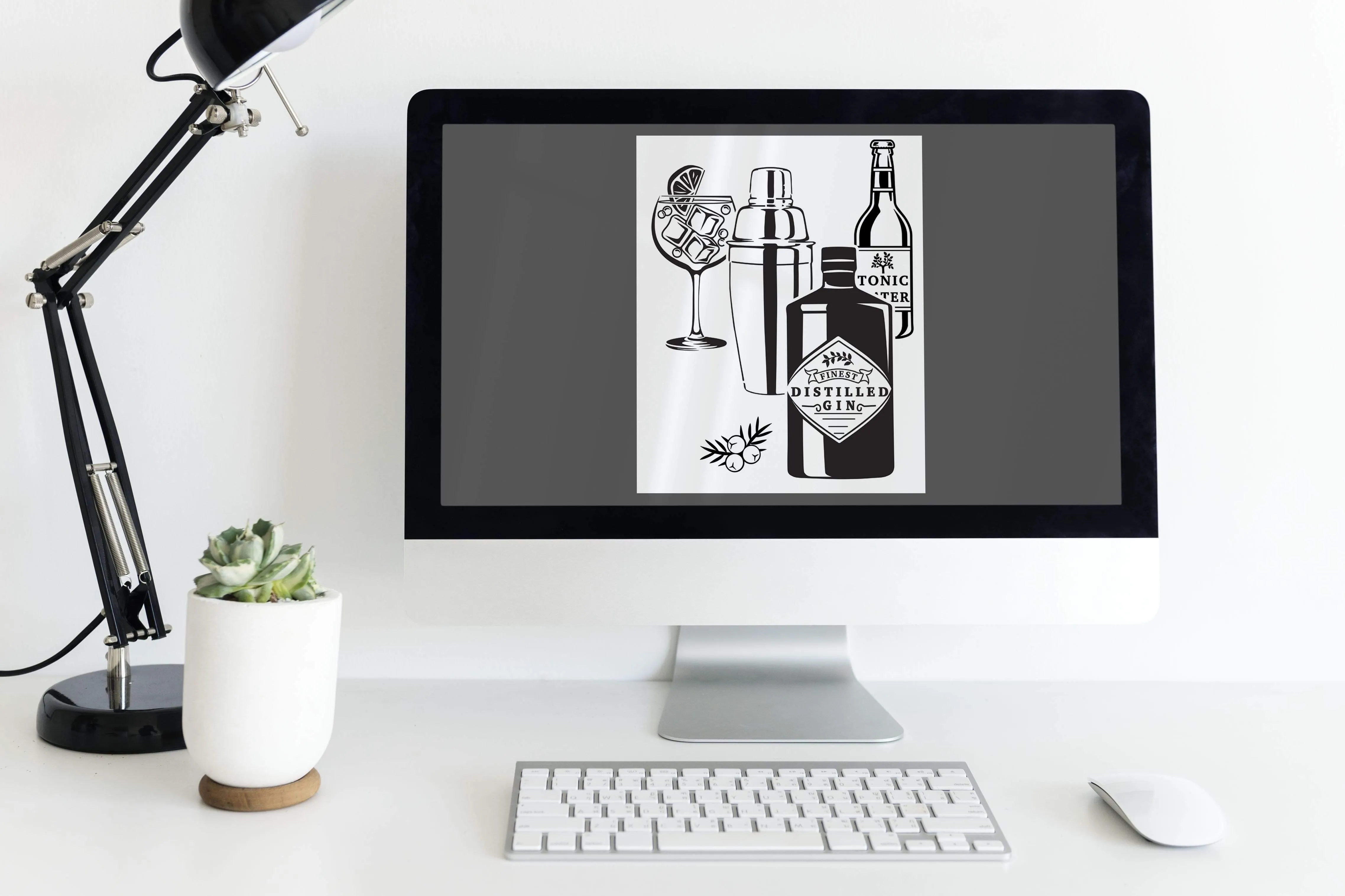 Gin Lover Screen Printed Tea Towel