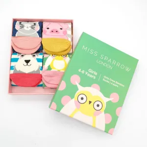 Girls 4-6 Years Animal Bamboo Socks Box by Miss Sparrow