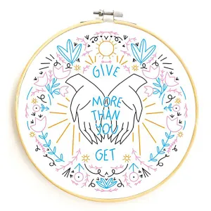Give More than You Get Embroidery Kit -- Gingiber