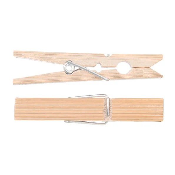 Go Bamboo Eco Clothes Pegs Biodegradable Bamboo (Box of 20)