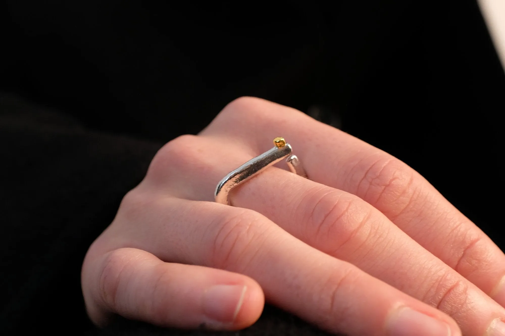 Gold Cube Corners Ring Mix