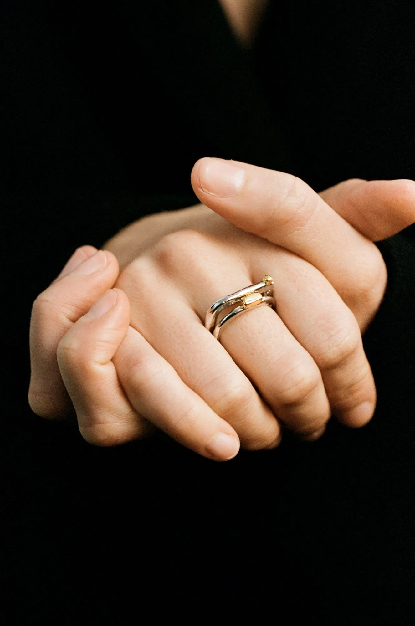 Gold Cube Corners Ring Mix