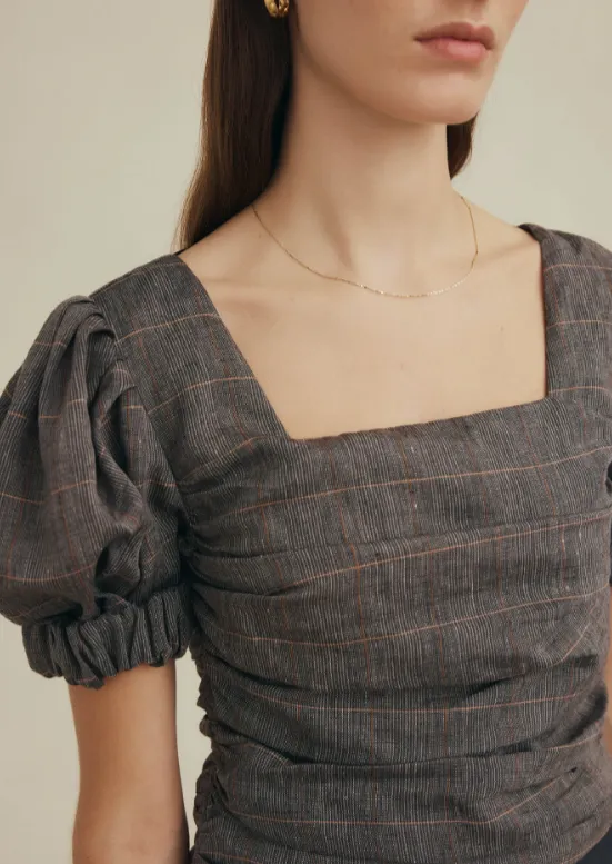 Grace Top Plaid