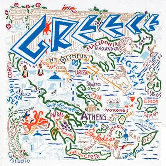 Greece Dish Towel