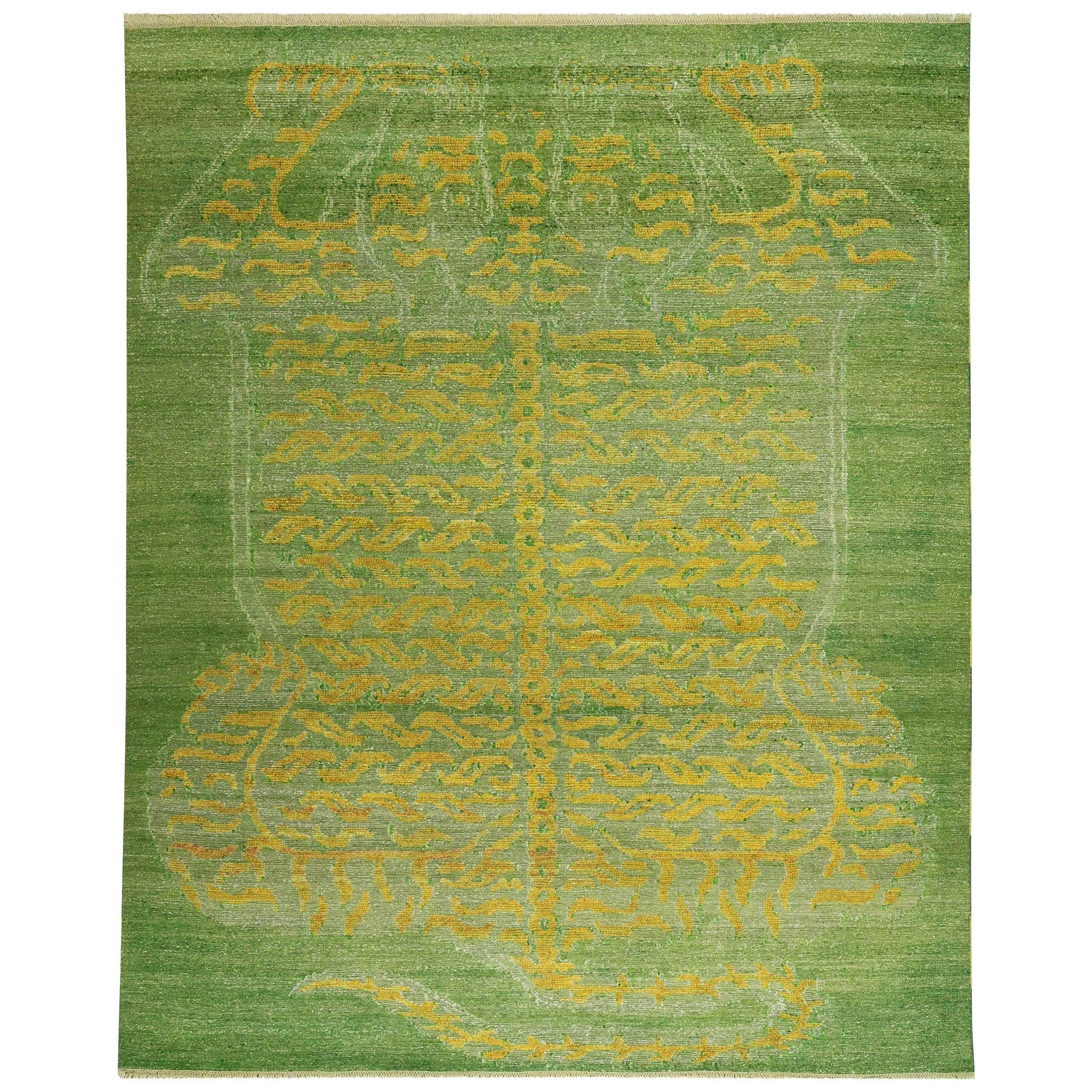 Green Alchemy Tiger Wool Linen Blend Rug - 8'3" x 10'2"