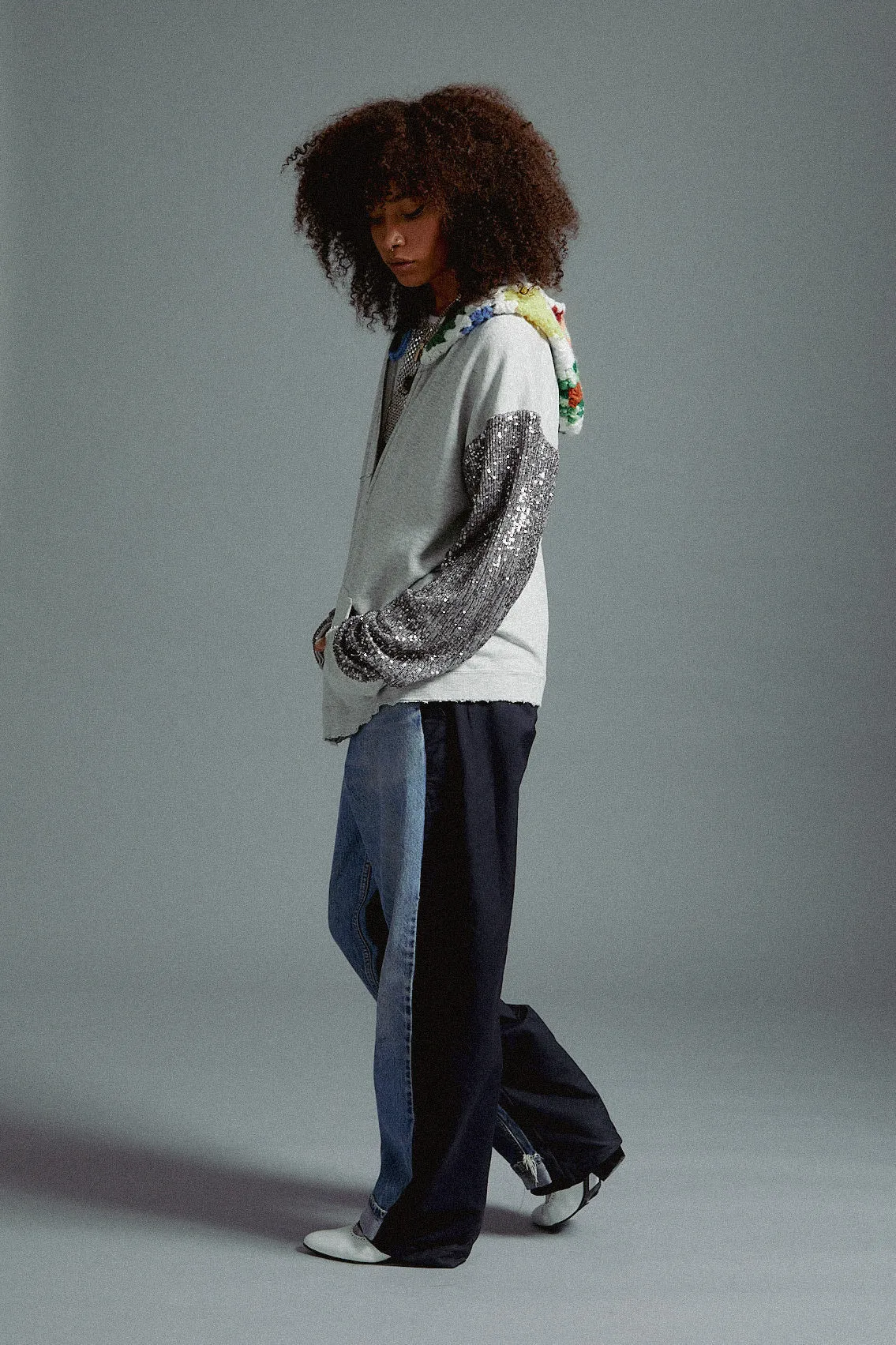 Grey FunFun Zip Hoodie
