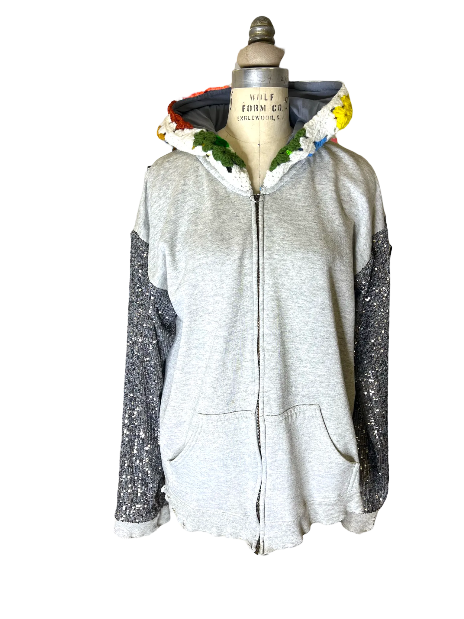 Grey FunFun Zip Hoodie