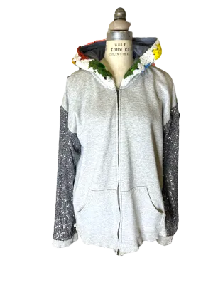 Grey FunFun Zip Hoodie