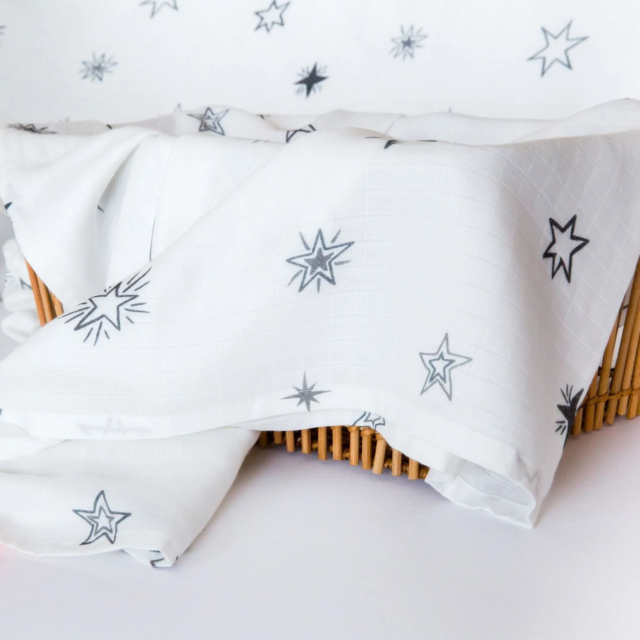 Grey Star Large Bamboo Muslin Swaddle