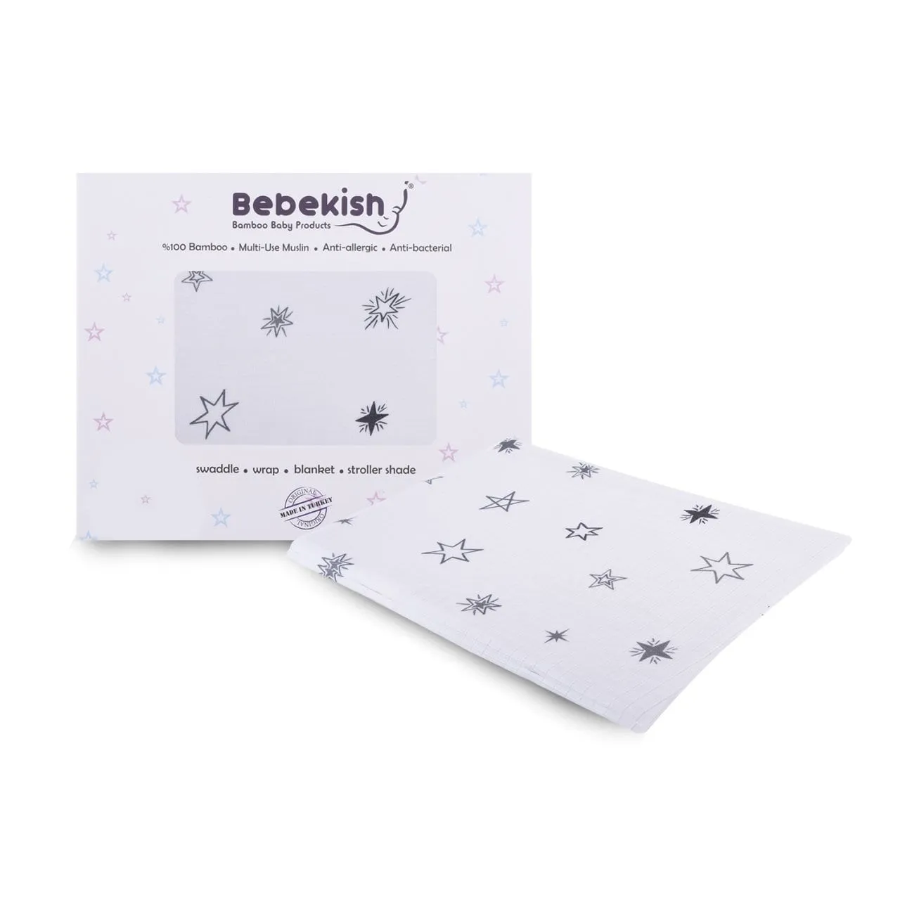 Grey Star Large Bamboo Muslin Swaddle