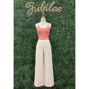Hadley Pink Linen Palazzo Pants
