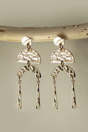 Hammered Geo Earrings