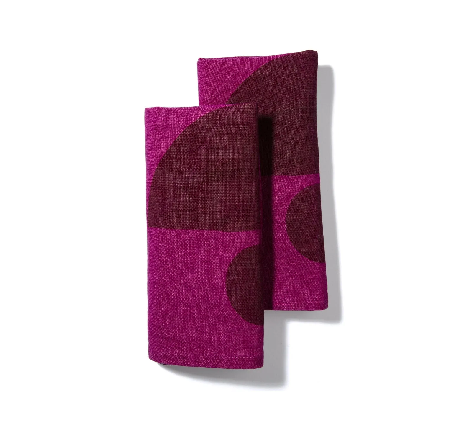 Hand Block-Printed Otto Napkin Set · Plum