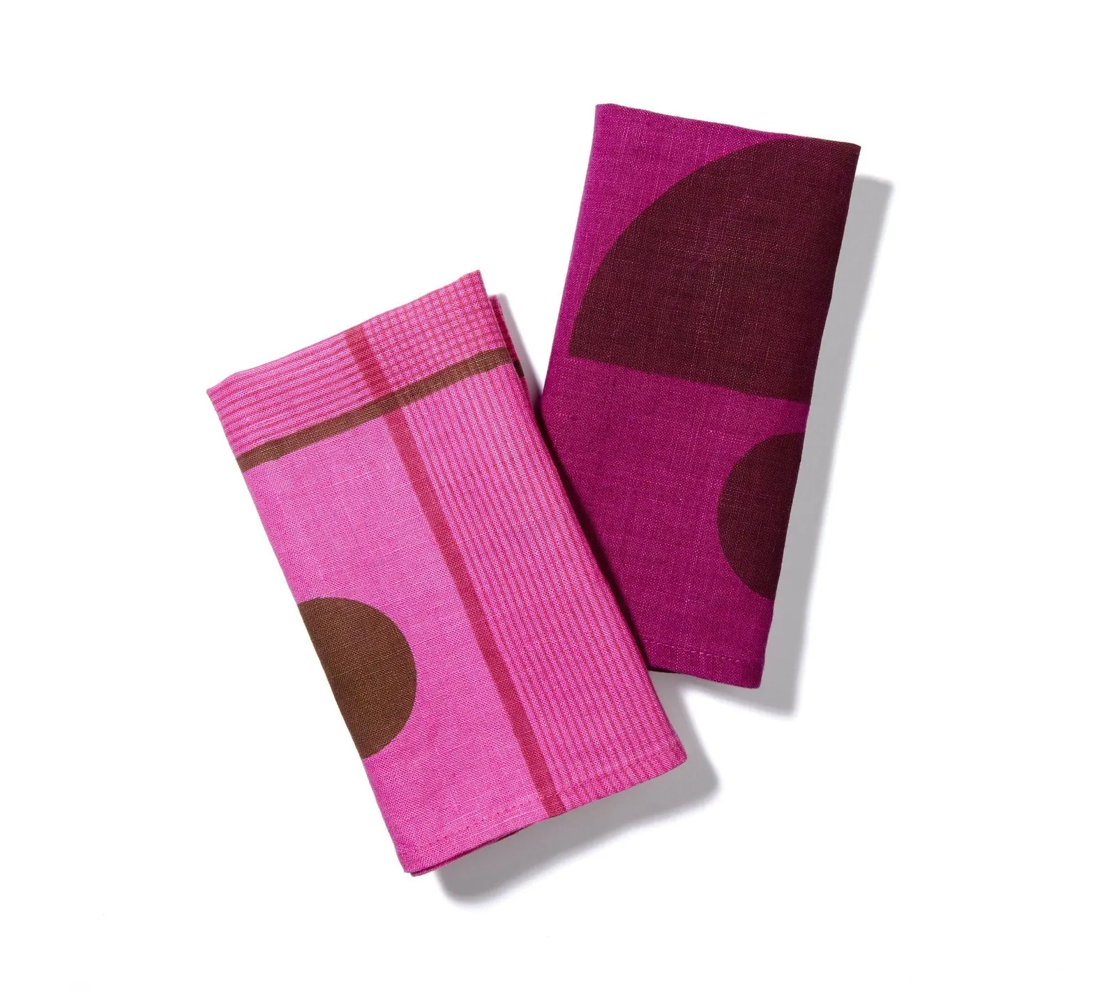 Hand Block-Printed Otto Napkin Set · Plum
