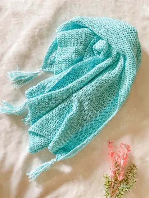 Hand-Crocheted Bamboo and Organic Cotton Baby Blanket
