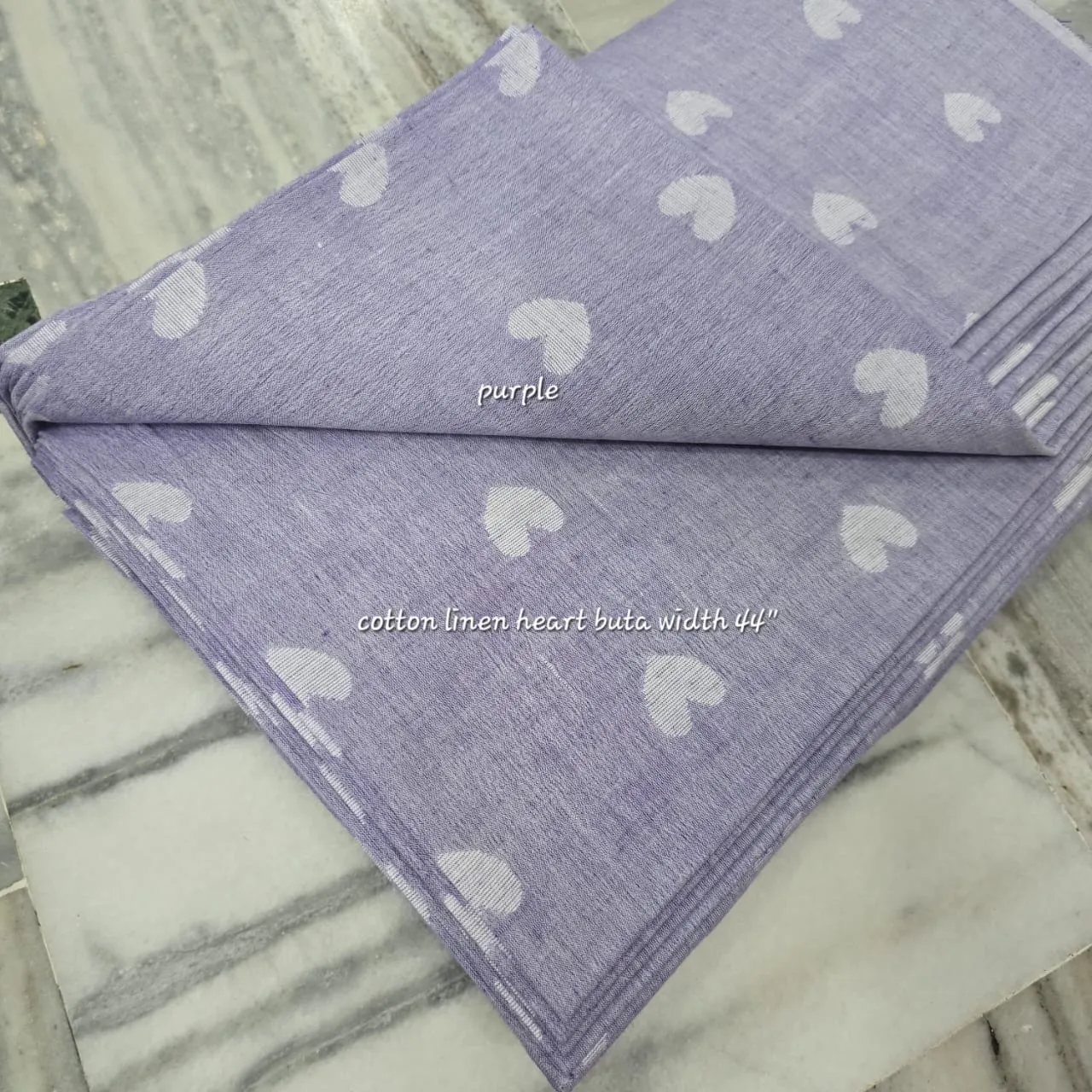 Handwoven Linen Spun Cotton Woven Butti Fabric