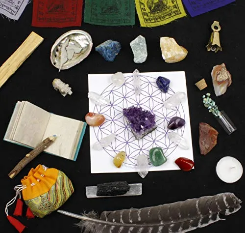 Healing Crystals Meditation Altar 35 Piece Set