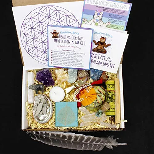 Healing Crystals Meditation Altar 35 Piece Set