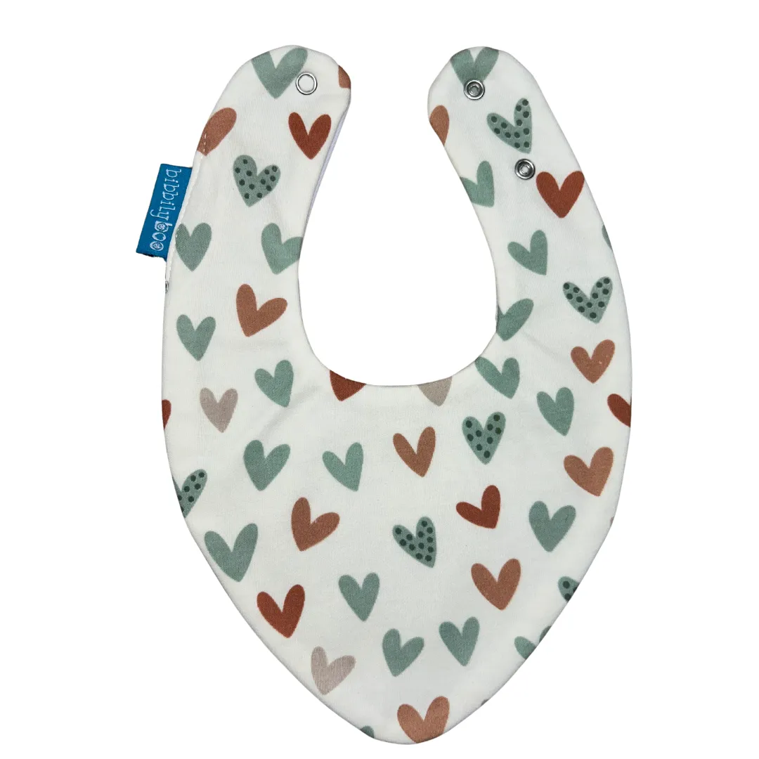 Hearts Waterproof Dribble Bib