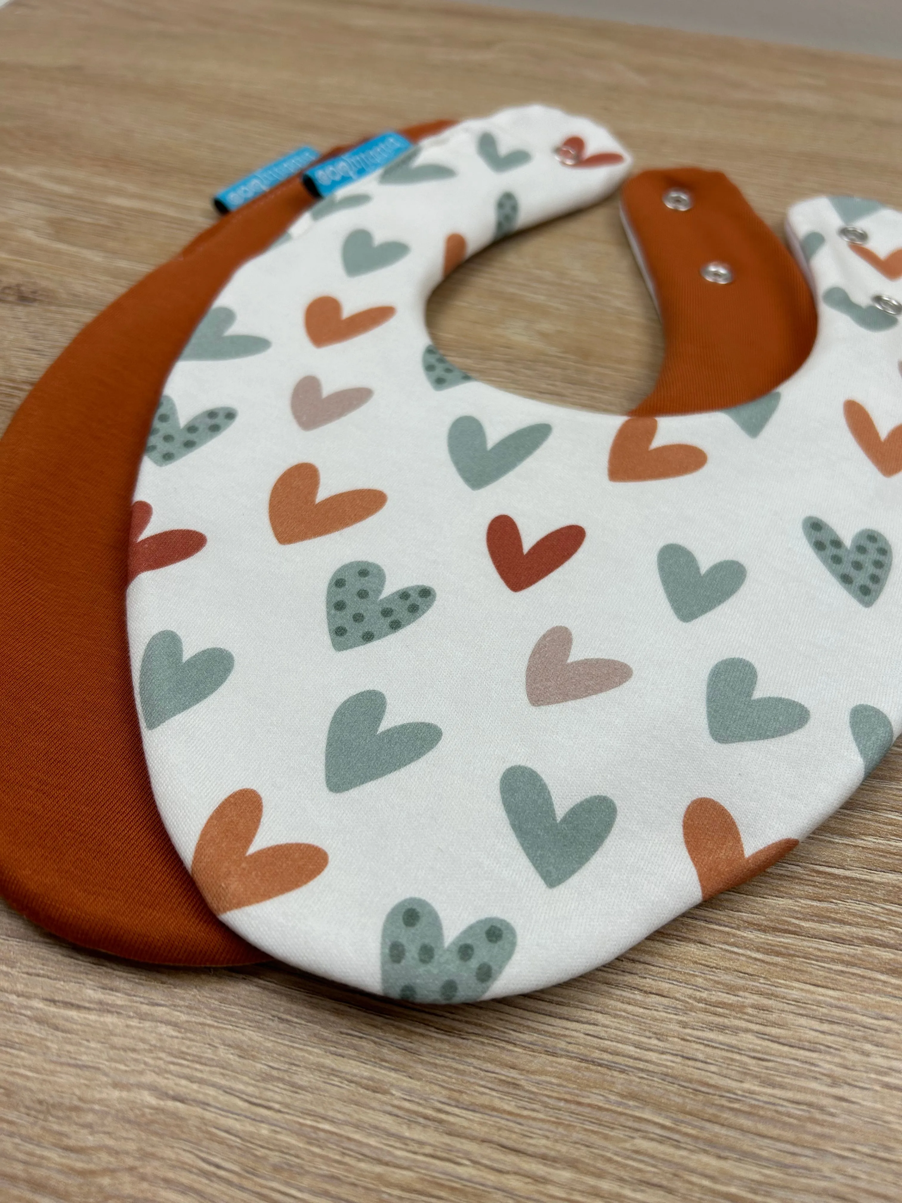 Hearts Waterproof Dribble Bib