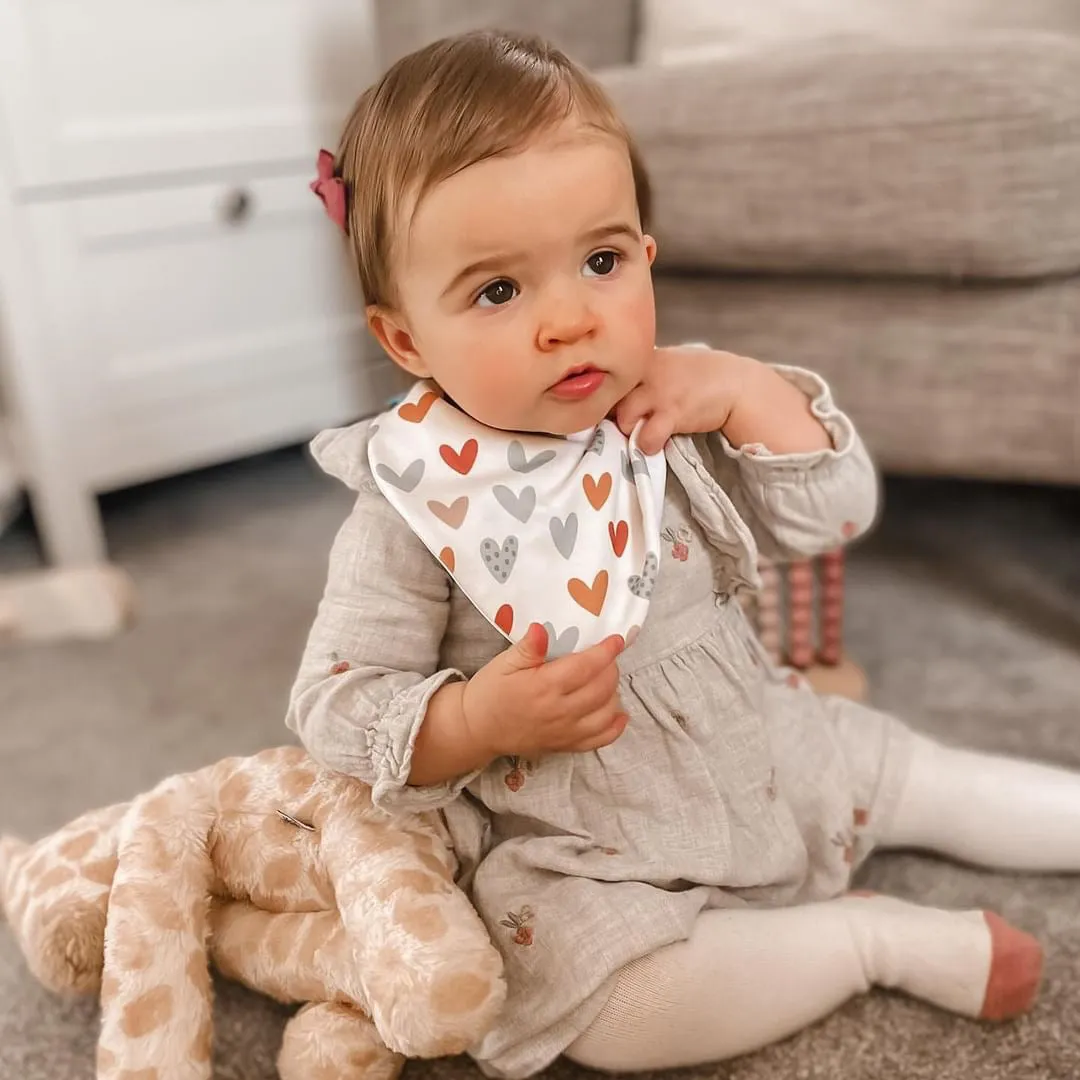 Hearts Waterproof Dribble Bib