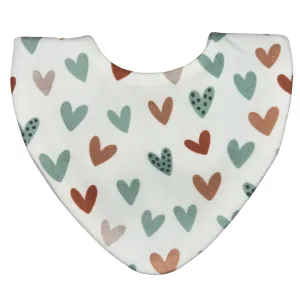 Hearts Waterproof Dribble Bib
