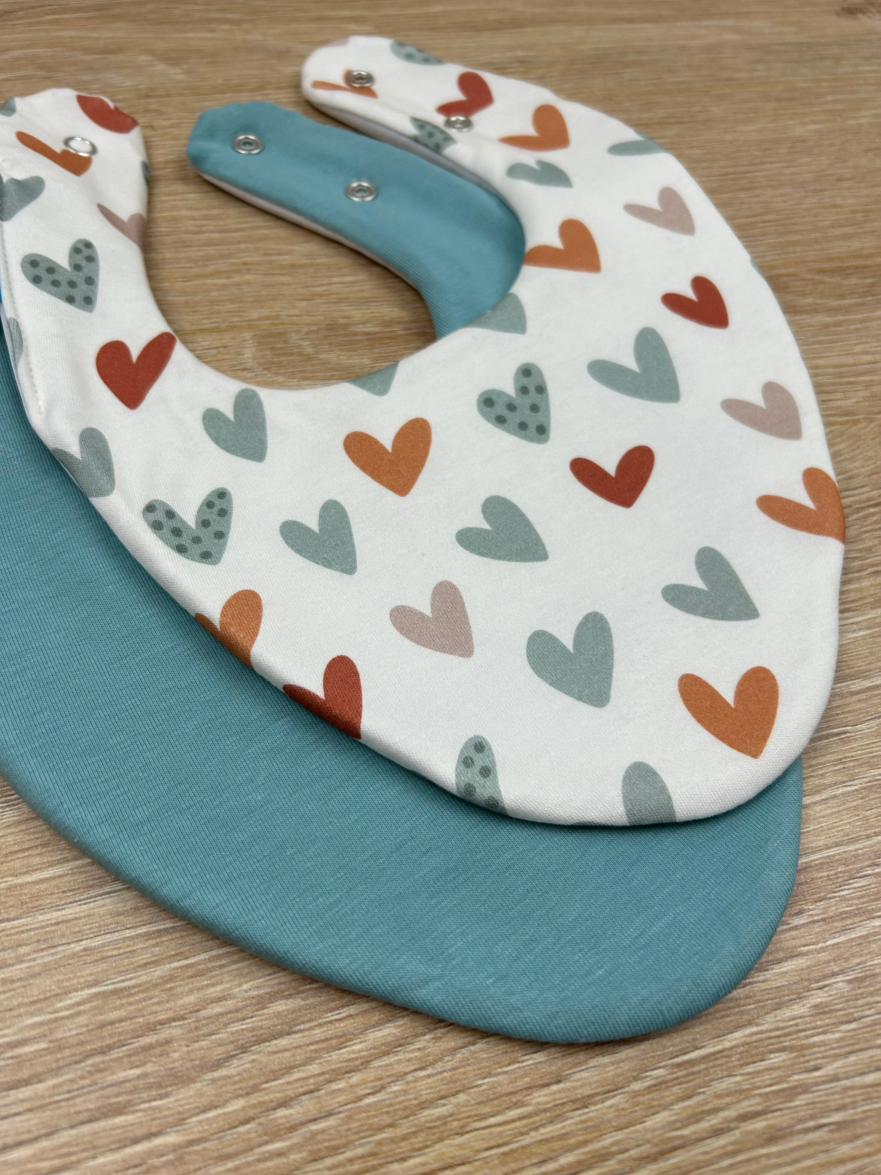 Hearts Waterproof Dribble Bib