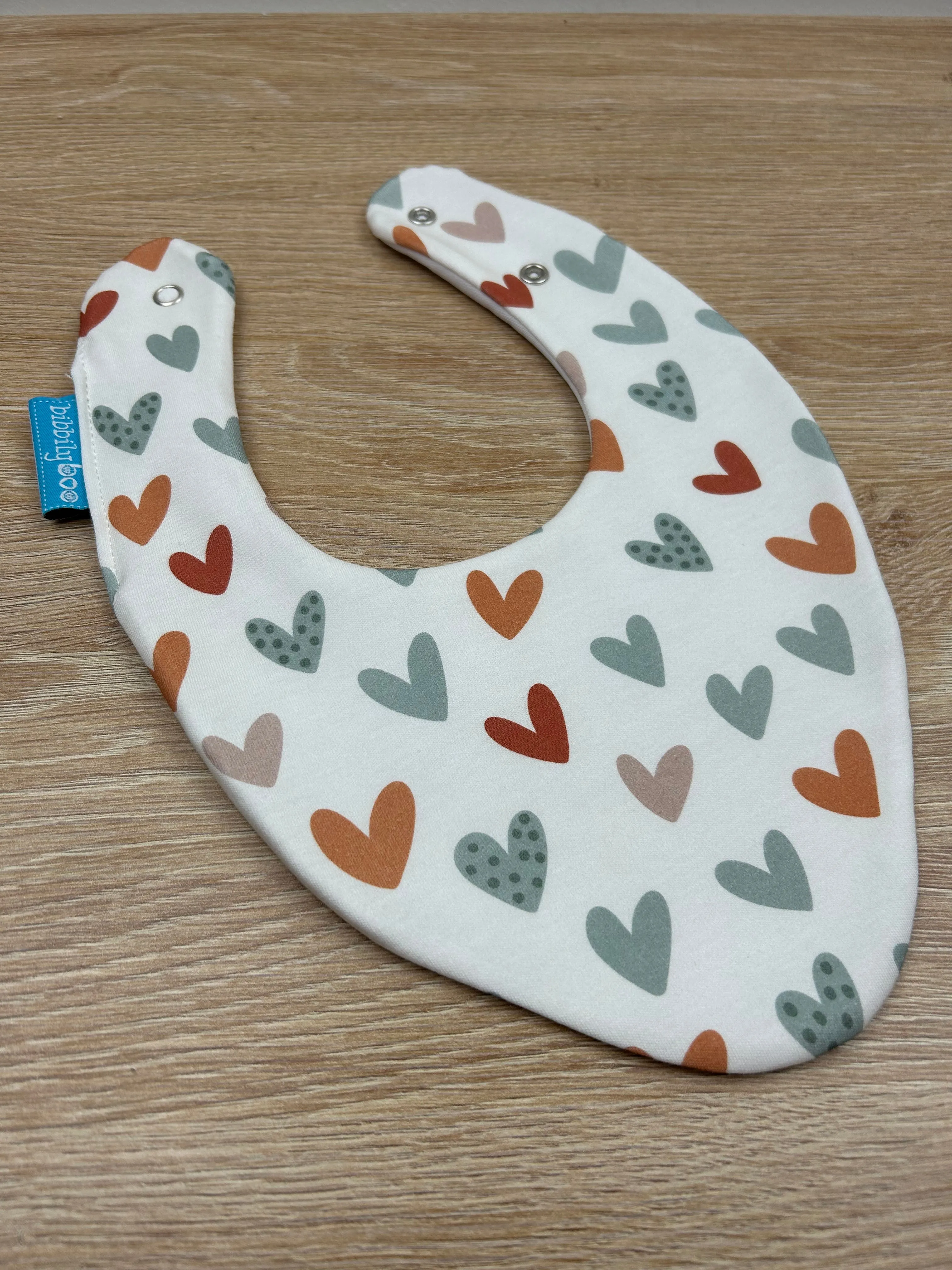 Hearts Waterproof Dribble Bib