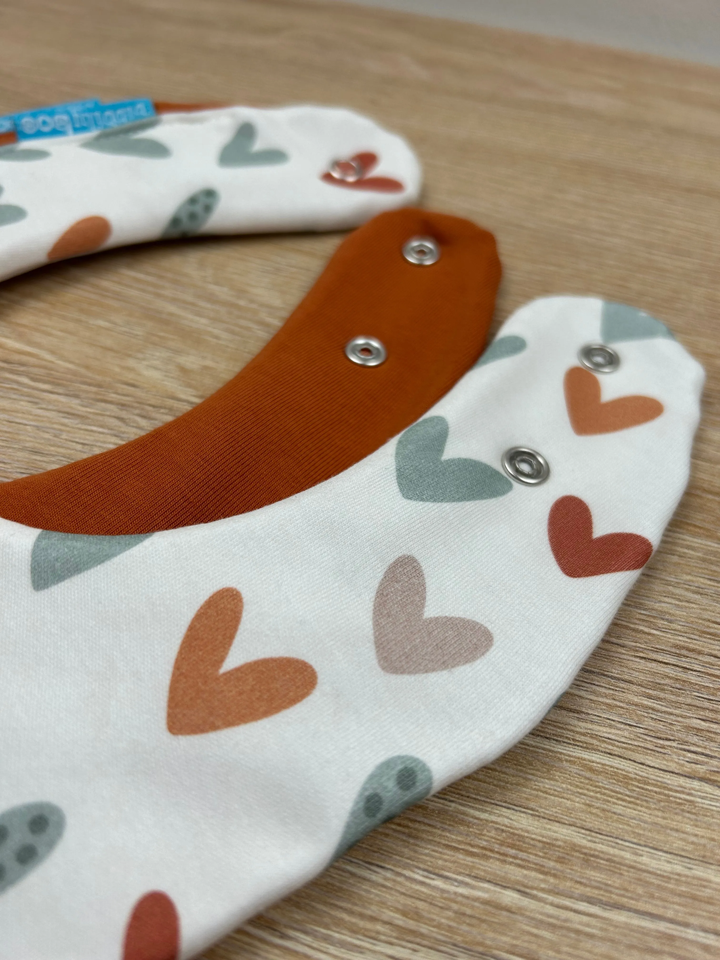Hearts Waterproof Dribble Bib