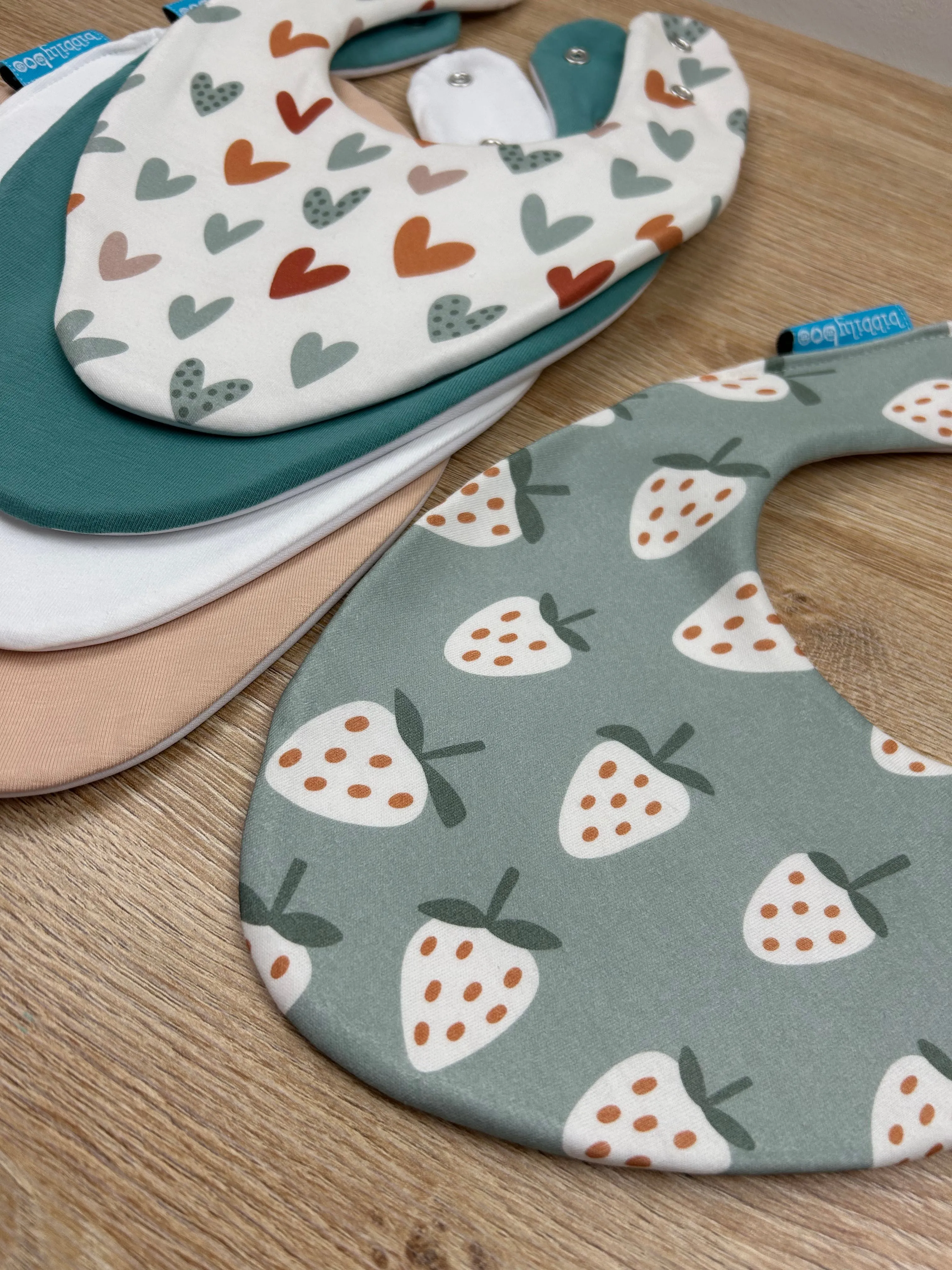 Hearts Waterproof Dribble Bib