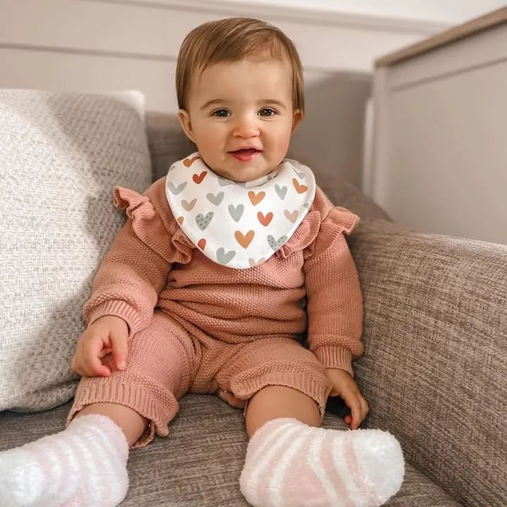 Hearts Waterproof Dribble Bib