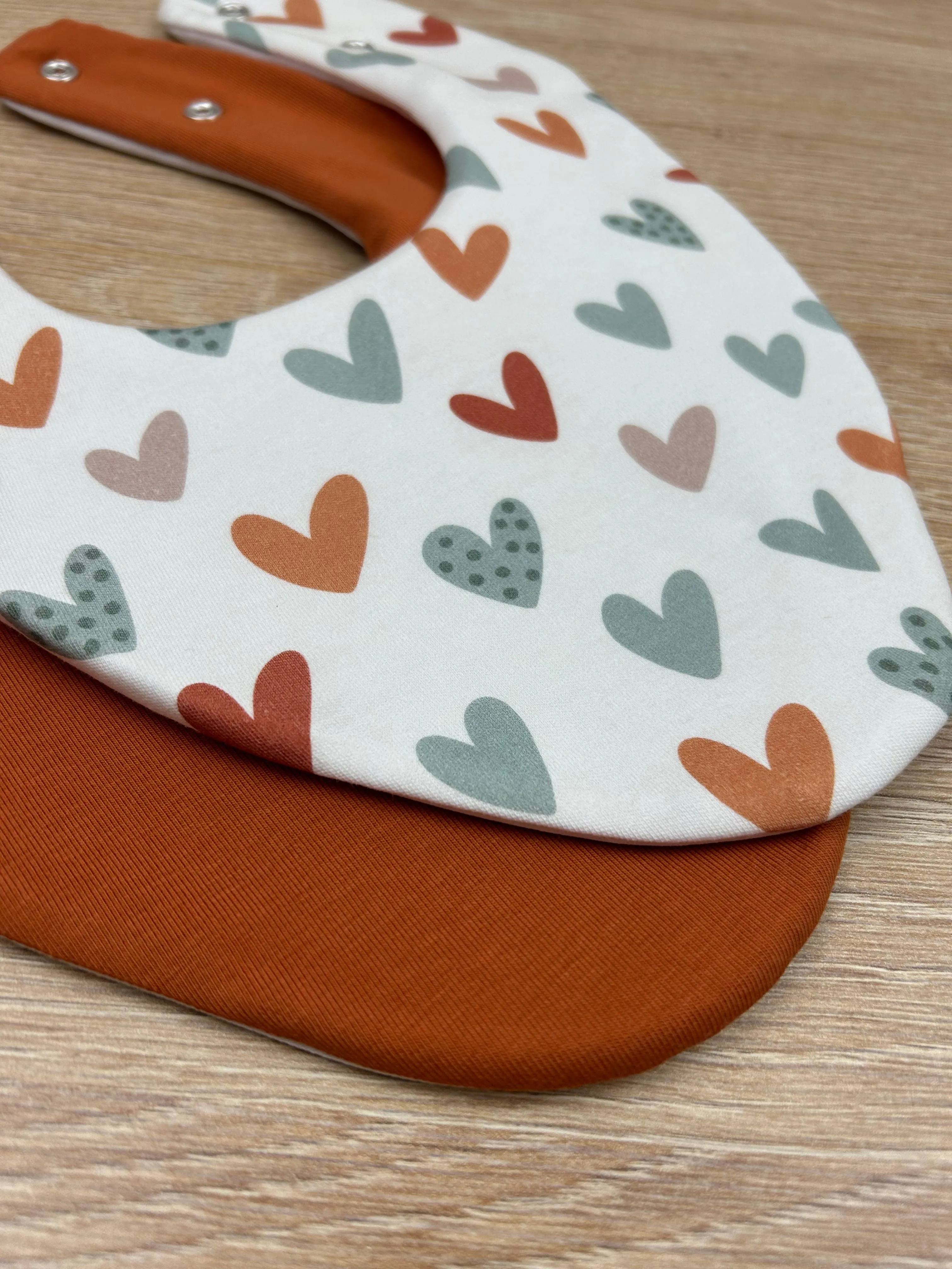 Hearts Waterproof Dribble Bib