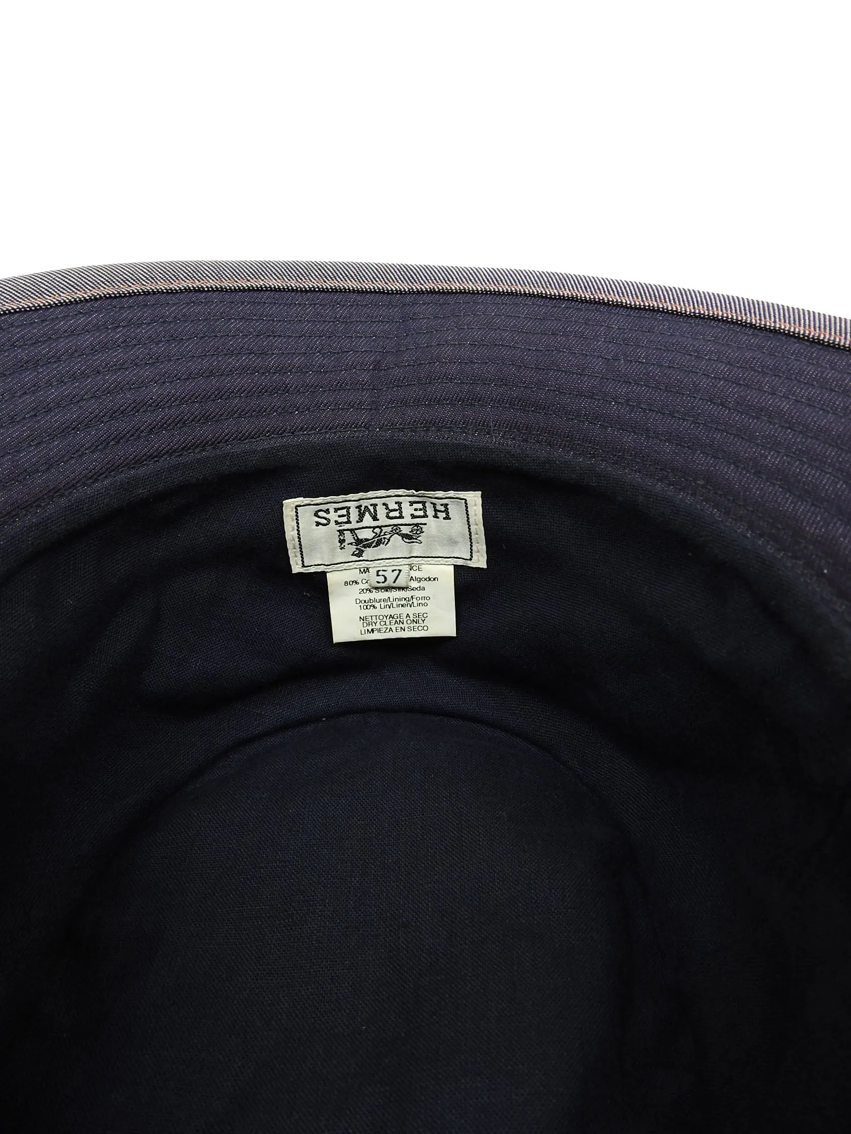 Hermes Denim Bucket Hat Size 57