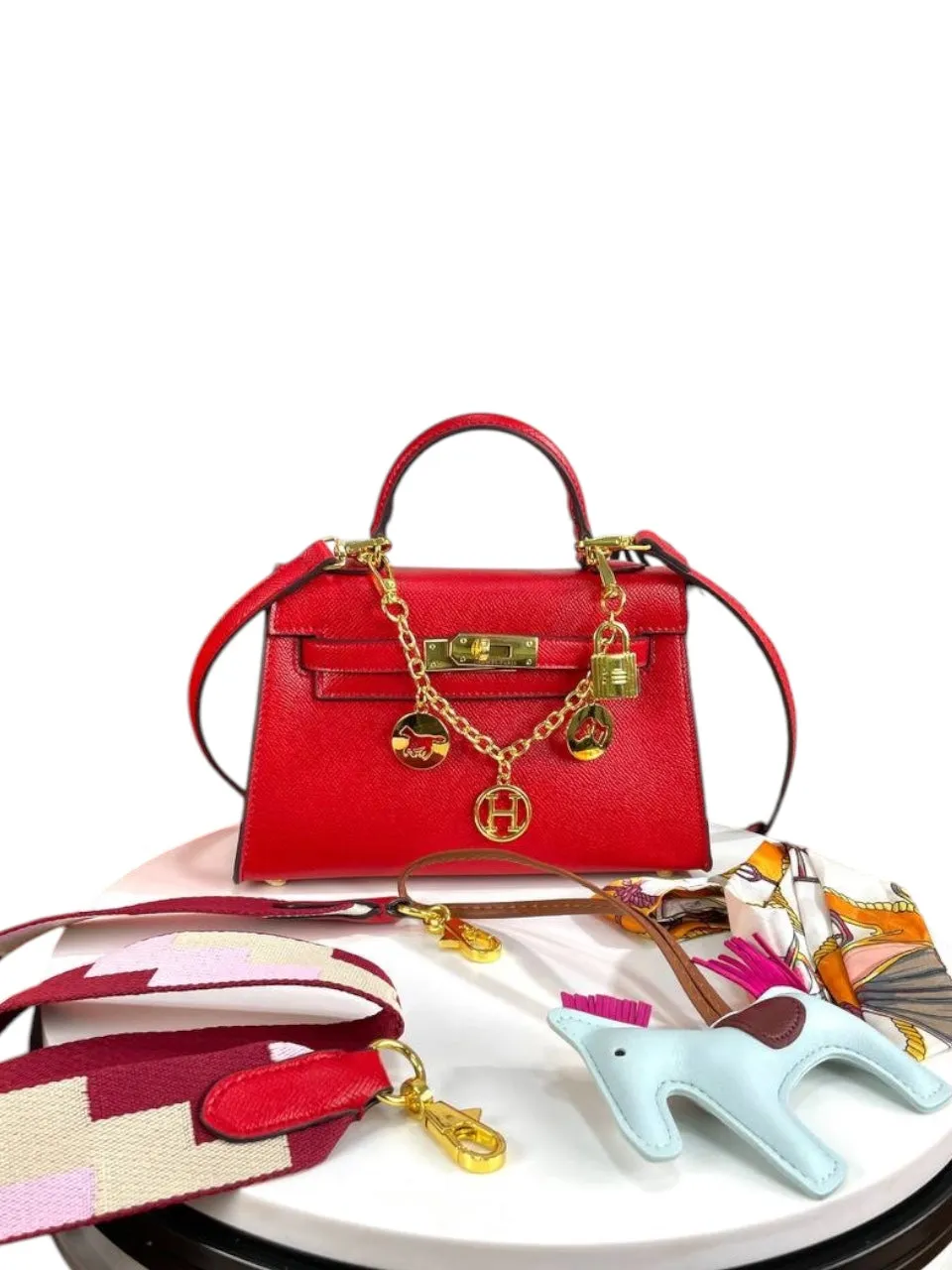 Hermès Kelly Mini Handbag – Rouge Casaque