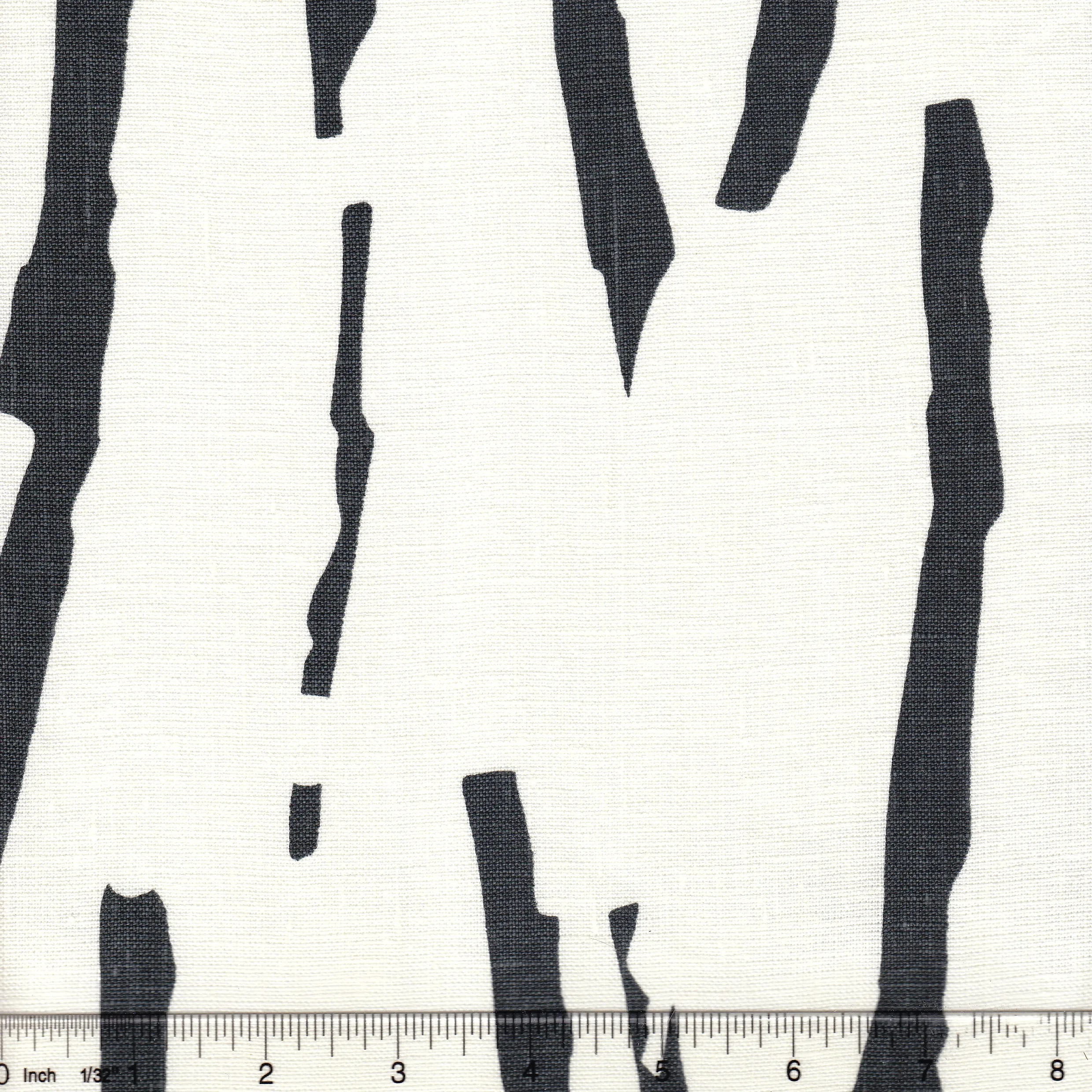 Home Couture Fabric: Zen Print - Custom Brown on White Belgian Linen / Cotton