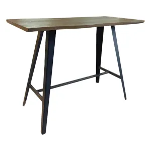 Home Luca Bar Table with Black Metal Legs