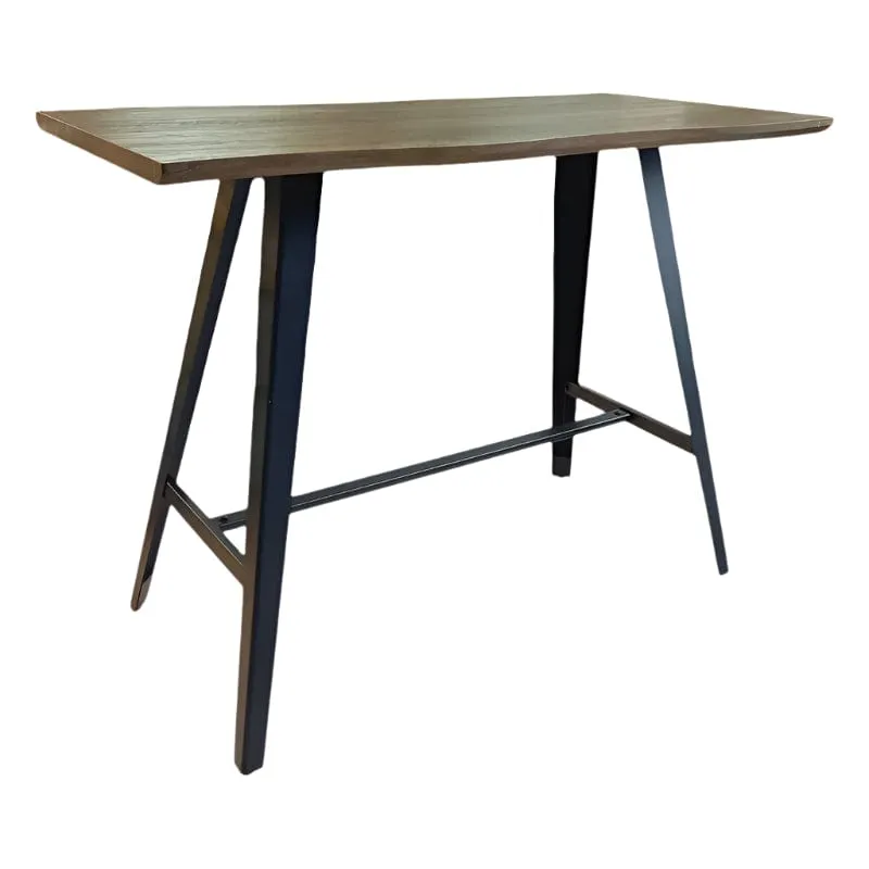 Home Luca Bar Table with Black Metal Legs