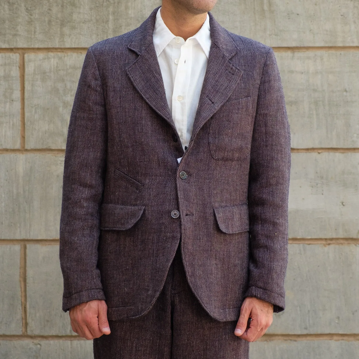 Horloger Blazer in Brown Herringbone