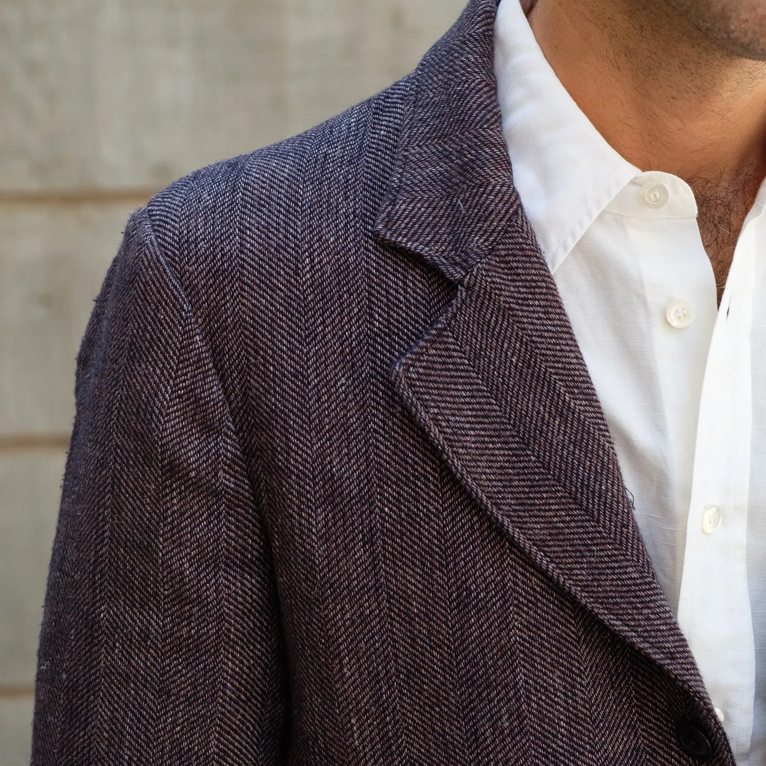 Horloger Blazer in Brown Herringbone