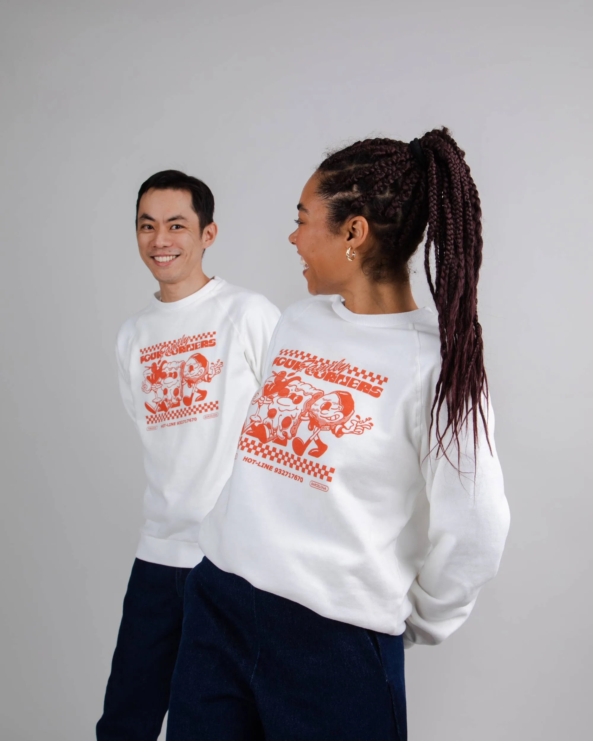 Hoxton Four Corners Unisex Sweatshirt White