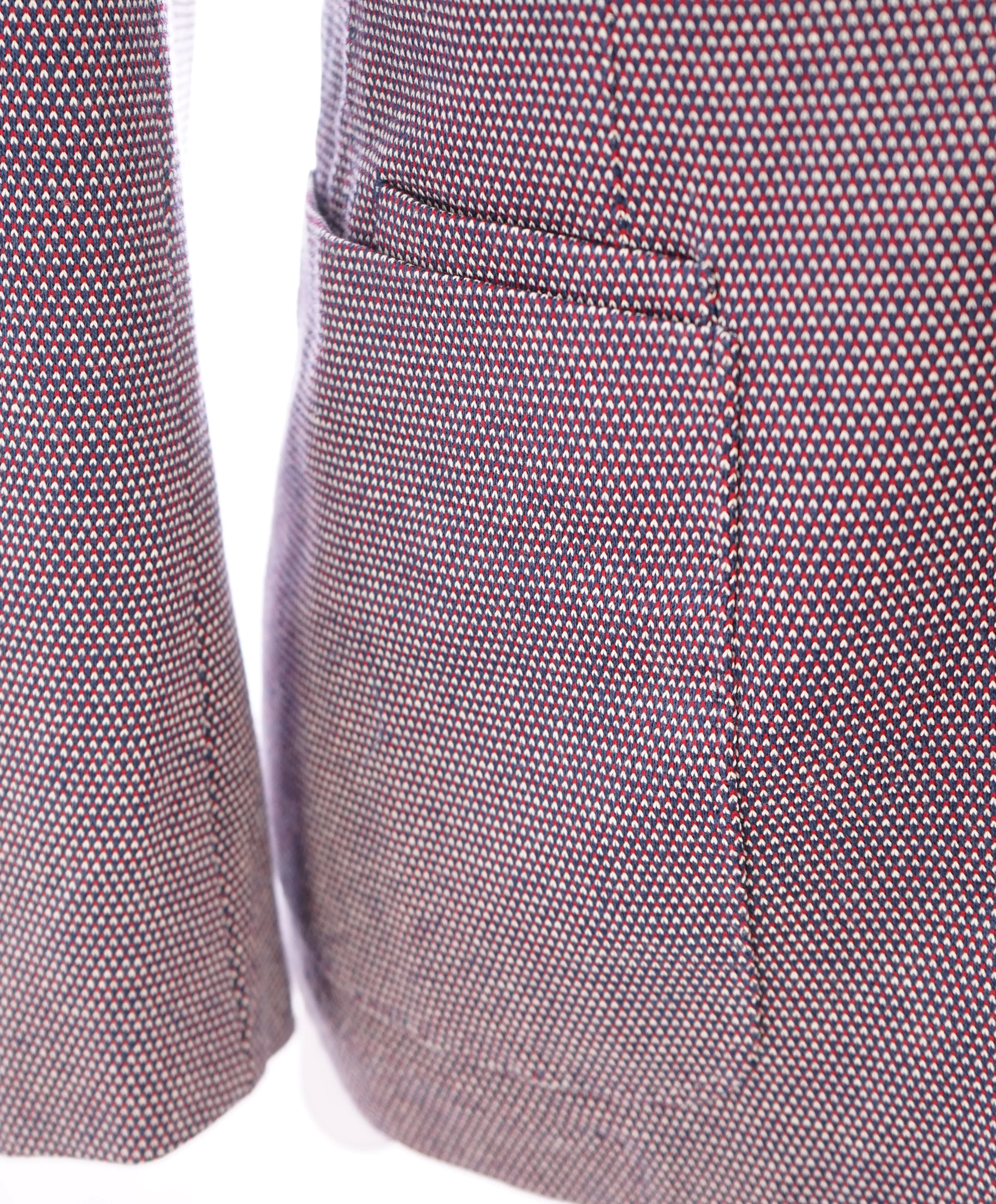 HUGO BOSS - Linen/Cotton Blend Blazer Red/White/Blue Melange Weave - 38R