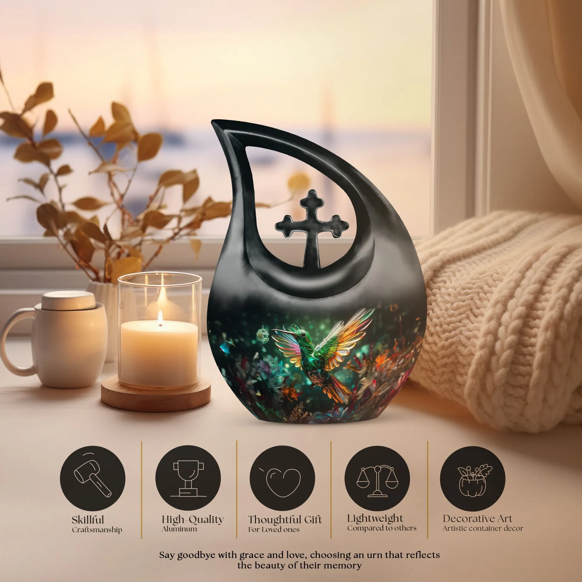 Humming Bird Urn - Keepsake Cremation Urn For Human Ashes
