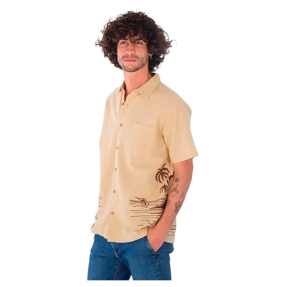HURLEY RINCON LINEN S/S SHIRT TRUE GOLD