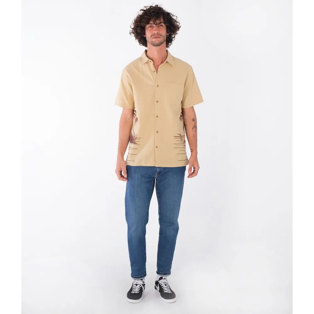 HURLEY RINCON LINEN S/S SHIRT TRUE GOLD