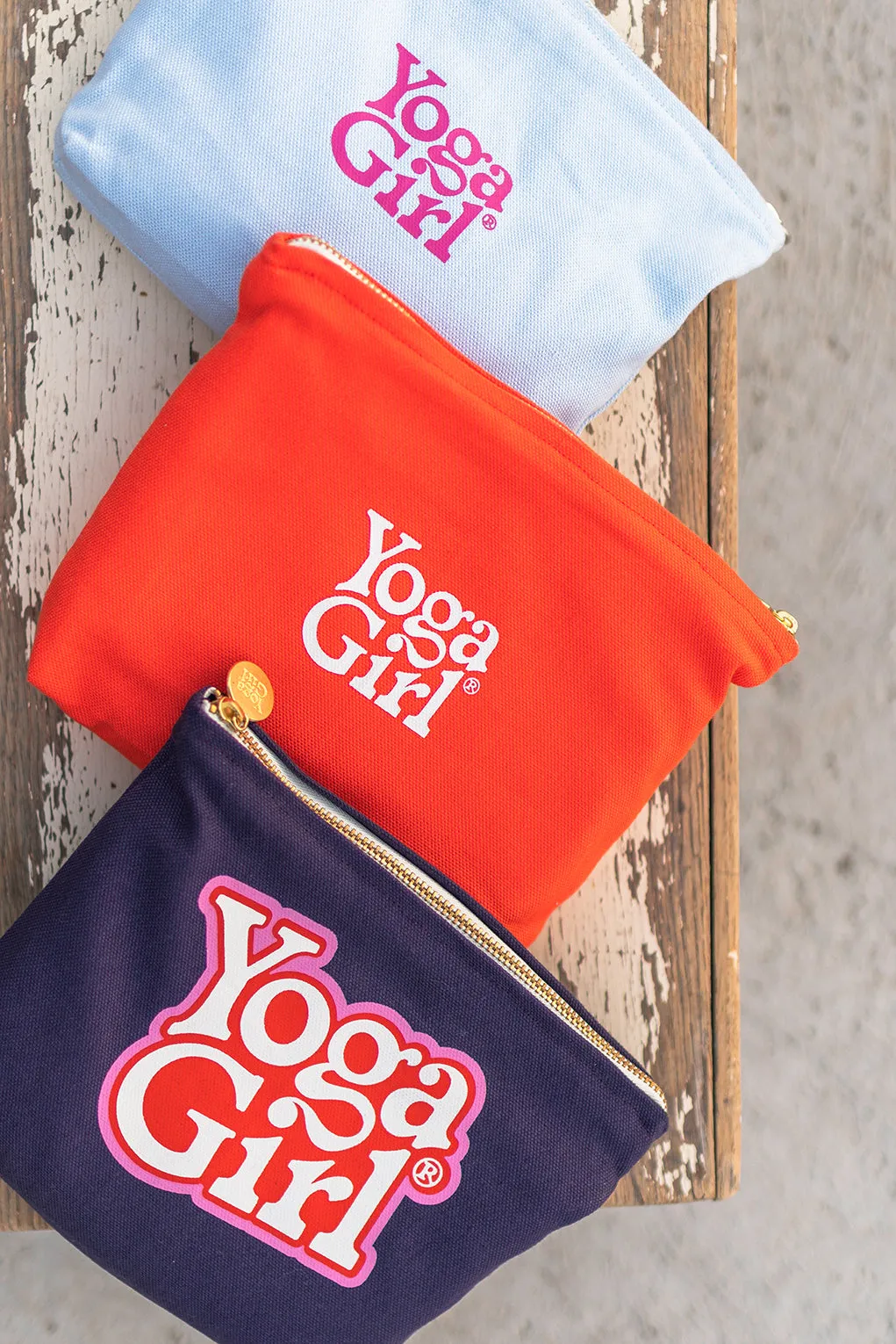 I am a Yoga Girl Coral pouch